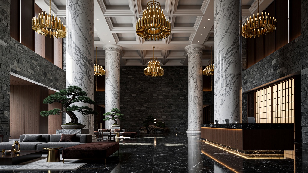 Luxury Hotel Lobby